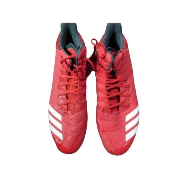 Adidas Men's Size 15 Icon Bounce, Metal Baseball   Cleats  Red White - Picture 3 of 4